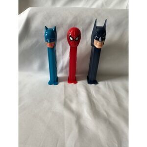 Spider-Man Batman PEZ Dispensers Set 3 DC Comics‎ Marvel Collectibles
